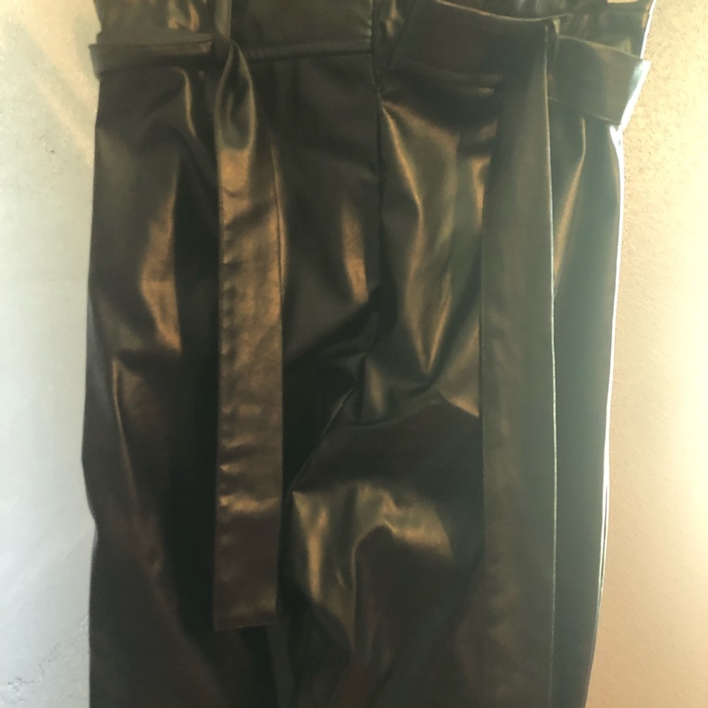 Black faux leather pants. Shein XS